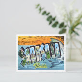 サラソタ，フロリダヴィンテージ大文字葉書 ポストカード (スタンド正面)