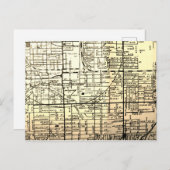 サラソタ，フロリダ州ヴィンテージの地図 ポストカード (正面/裏面)