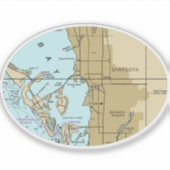 サラソタ・フロリダ州地図 シール (正面)