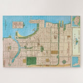サラソタ FL ヴィンテージ マップ 20x30 ジグソーパズル (横)