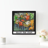 サラダおもしろいバー試験壁時計 スクエア壁時計 (ホーム)