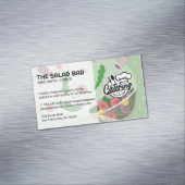 サラダがトスされ味付け | ケータリング マグネット名刺 (インサイチュ)