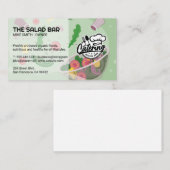 サラダがトスされ味付け | ケータリング 名刺 (正面/裏面)