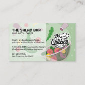 サラダがトスされ味付け | ケータリング 名刺 (正面)