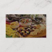 サラダが付いているおいしいビーフのshishカバブ 名刺 (裏面)