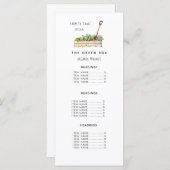 サラダとサンドイッチショップの価格表 メニュー (正面/裏面)