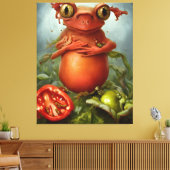 サラダに入った生き物 キャンバスプリント (インサイチュ (リビング))