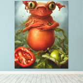 サラダに入った生き物 キャンバスプリント (インサイチュ (ウッドフロア))