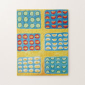 サラダの準備の絵画 ジグソーパズル (縦)