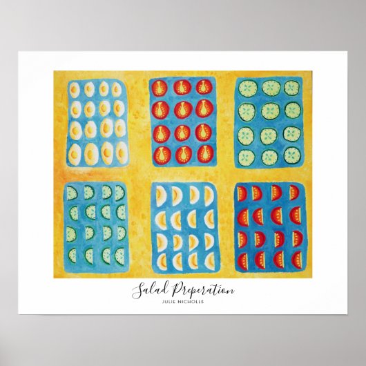 サラダの絵を描準備 ポスター (正面)