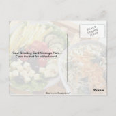 サラダの食事アルフレスコ ポストカード (裏面)