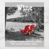 サラダを始め素晴らした話がないからワイン ワインラベル (シングルラベル)