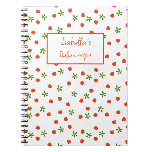 サラダカプレーゼイタリアンキッチンお洒落パスタ ノートブック (正面)
