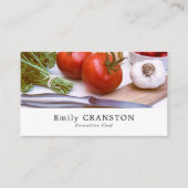 サラダディスプレイ，シェフ，料理 名刺 (正面)