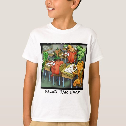 サラダバーの試験 おもしろTシャツ Tシャツ (正面)