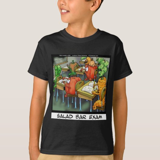 サラダバーの試験 おもしろTシャツ Tシャツ (正面)