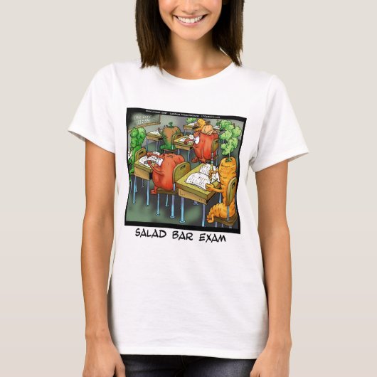 サラダバーの試験 おもしろTシャツ Tシャツ (正面)