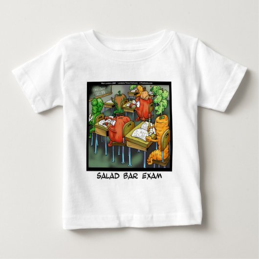 サラダバーの試験 面白い ベビーTシャツ (正面)