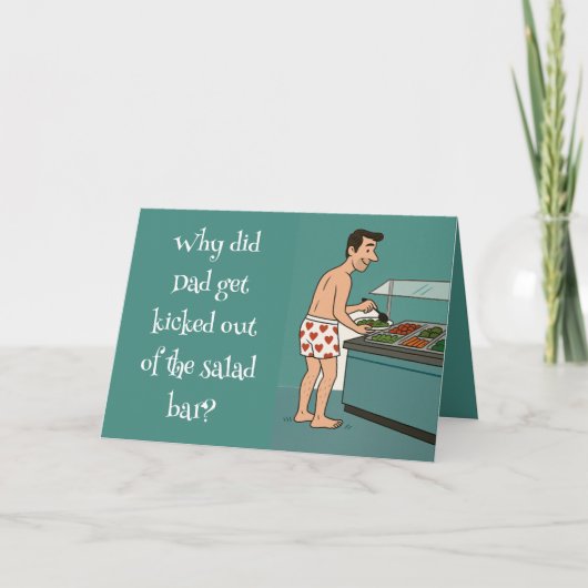 🥗「サラダバーパパ」父の日 サンキューカード (正面)