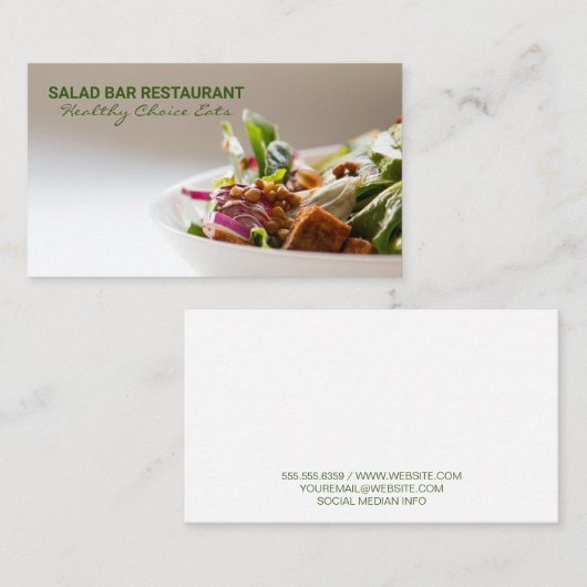 サラダバー | 料理 名刺 (正面/裏面)