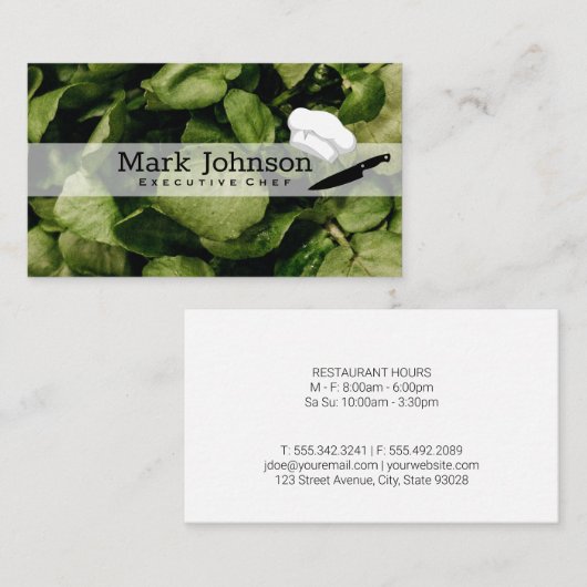 サラダバー | Chef 名刺 (正面/裏面)