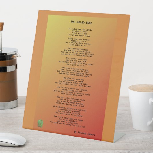 サラダボウルのペデスタルサイン 台座サイン (インサイチュ)