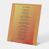 サラダボウルのペデスタルサイン 台座サイン (正面)