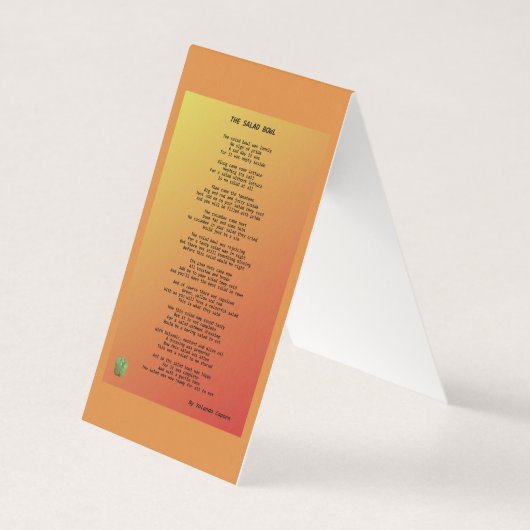サラダボウルの折り畳みカード (正面)