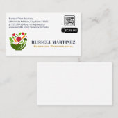 サラダボウルロゴ | QRコード名刺 名刺 (正面/裏面)