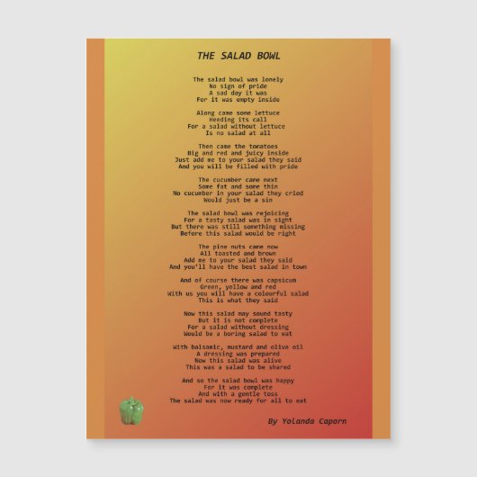 サラダボウル磁気カード (正面)