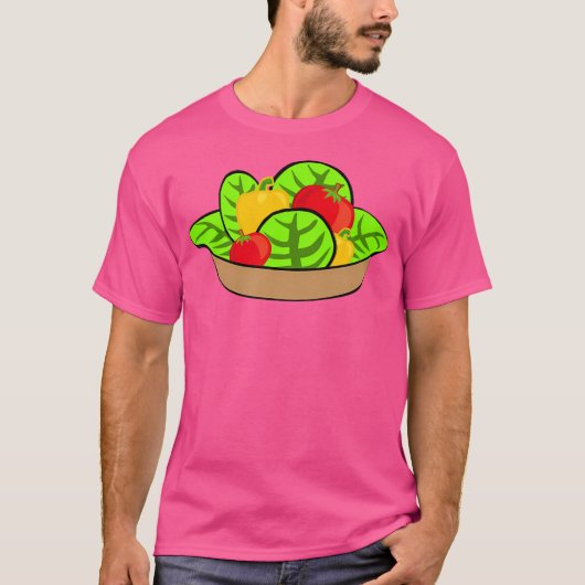 サラダレタスのトマトペッパー Tシャツ (正面)