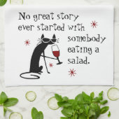 サラダワ素晴らしインで始まるストーリーなし引用文 キッチンタオル (折り畳み)