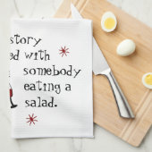 サラダワ素晴らしインで始まるストーリーなし引用文 キッチンタオル (四つ折り)