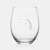 サラダワ素晴らしインで始まるストーリーなし引用文 ステムなしワイングラス (裏面)