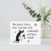 サラダワ素晴らしインで始まるストーリーなし引用文 ポストカード (スタンド正面)
