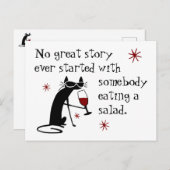 サラダワ素晴らしインで始まるストーリーなし引用文 ポストカード (正面/裏面)
