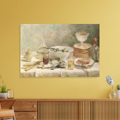 サラダ付き静物詩 キャンバスプリント (インサイチュ (リビング))