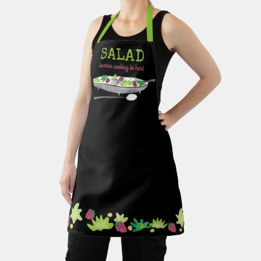 サラダ料理は懸命パーソナライズされたの前掛け エプロン (インサイチュ)