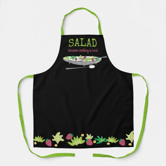 サラダ料理は懸命パーソナライズされたの前掛け エプロン (正面)