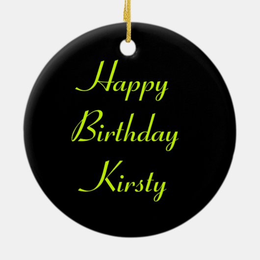 サラダ野菜カスタム誕生日 セラミックオーナメント (裏面)