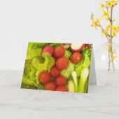サラダ野菜グリーティングカード カード (黄色い花)