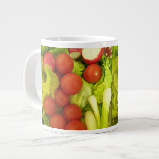 サラダ野菜マグ ジャンボコーヒーマグカップ (正面左)