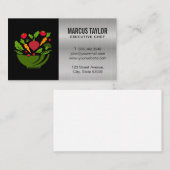 サラダ野菜 |金属製の名刺 名刺 (正面/裏面)