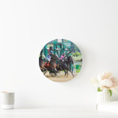 サラトガでオフ ラウンド壁時計 (ホーム)