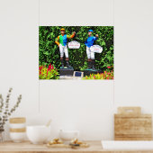 サラトガの象徴的なトラバーズステークスの芝生のジョッキー ポスター (キッチン)