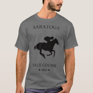 サラトガニューヨークのサラブレッド競馬場 Tシャツ