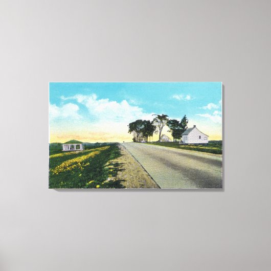 サラトガバトルフィールドの北景 キャンバスプリント (正面)