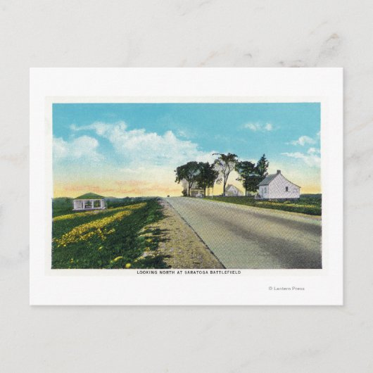 サラトガバトルフィールドの北景 ポストカード (正面)