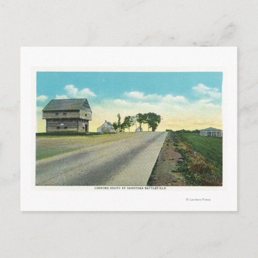 サラトガバトルフィールドの南ビュー ポストカード (正面)