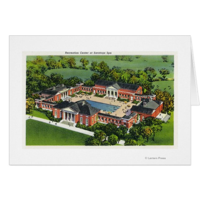 サラトガレクリエーションセンターの空中展示スパ (正面横)